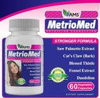 America Medic & Science MetrioMed 60 Capsules | Fertility Supplement for Women | Organic Pills with Black Cohosh, Chasteberry and Red Clover Herbs