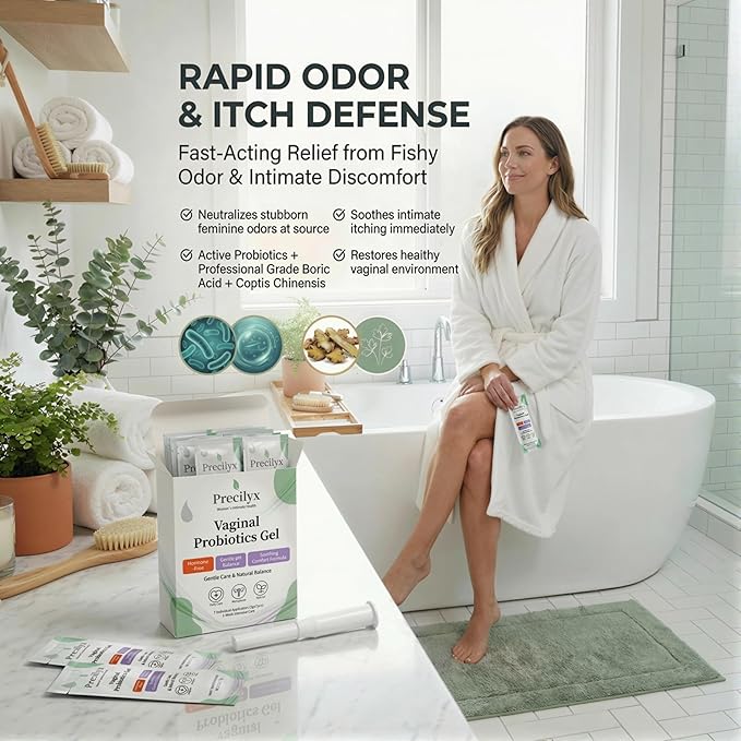 Vaginal Probiotics Intimate Care Gel for Women with Boric Acid Odor Control,Itch Relief & pH Balance Hormone-Free | BV & Yeast Infection Care | Dryness Moisturizer,7 Pre-Filled Applicators