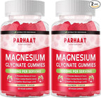 Magnesium Glycinate Gummies - Sugar Free Magnesium Potassium Supplement with Vitamin D, B6, CoQ10 for Calm Mood & Sleep Support - 120 Raspberry Chews