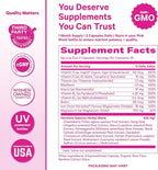 Pink Stork Hormone Balance Multivitamin for Women | 18-in-1 Vitex, Saffron, Ashwagandha, Magnesium | Mood, Energy, Cortisol, Adrenal Support | PMS, Perimenopause Support | 60 Vegan Capsules