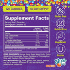 Vital+Boon - Iron with Vitamin C & B12 Gummies (120 Count) Vital for Red Blood Cell Formation | Gum Drop Grape Real Pectin Fruit Chew Supplements | Vegan, Non-GMO, Gluten Free & Gelatin Free
