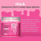 Sliick Hard Wax Beads for Hair Removal, Dragon Fruit - Stripless Wax Beads for Face, Body, & Sensitive Skin, 8 oz