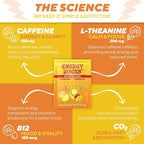 Caffeine Candy - Popping Energy Candy Crystals, 100mg Caffeine, L-Theanine & B12 - Fast Energy, No Drink Needed - Coffee Alternative 15-Pack (Pineapple Mango)