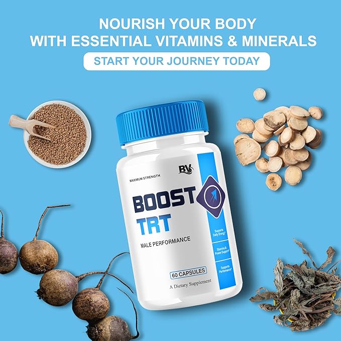 (2 Pack) Boost TRT Maximum Strength Performance Supplement BoostTRT Premium Capsules, Boost TRT Maximum Strength Advanced Multivitamin Supplement, BoostTRT Health Management Pills (120 Capsules)