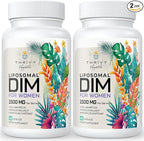 Liposomal DIM 400 mg - Hormone Balance, Estrogen Support for Women, DIM Supplement with Vitamin E, Evening Primrose, Black Cohosh, Omega-3 Fatty Acids (120 Capsules)
