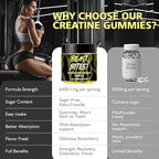 Creatine Monohydrate Gummies 5000mg (135 Count)-Lemon Flavor.