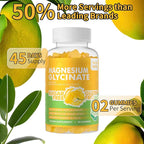 Magnesium Glycinate Gummies 1000mg - Sugar Free Magnesium Potassium Supplement with Vitamin D, B6, CoQ10 for Calm Mood & Sleep Support - 180 Mango Pineapple