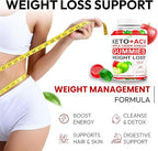 Keto ACV Gummies Advanced Weight Loss - ACV Keto Gummies Supplement for Women and Men - Metabolism, Detox, Cleanse - Apple Cider Vinegar - Ginger + Apple Flavor