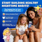 Kids 4+ Nighttime Multivitamin, Melatonin Free Sleep Aid Gummies w/Magnesium Glycinate, Saffron, L-Theanine, Calcium, Inositol, D3+K2, Zinc Supports Calm Mood, Brain, Bone & Immune, Sugar Free, 2 Pack