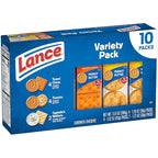 Lance Sandwich Crackers, Variety Pack, 3 Flavors, 10 Individually Wrapped Packs, 6 Sandwiches Each