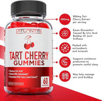 Atlantis Nutrition Tart Cherry Gummies with Celery Seed Extract - Advanced Uric Acid Cleanse for Immediate Relief | Joint Relief & Recovery | Powerful Antioxidant with Joint Support - 60 Gummies