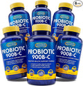 Nutrition Essentials Probiotics for Women and Men with Natural Lactase Enzyme & Prebiotic Fiber for Digestive Health - 80percent + Stronger Supplement for Gut Health Support - 6 Count of 60 Tablets