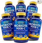 Nutrition Essentials Probiotics for Women and Men with Natural Lactase Enzyme & Prebiotic Fiber for Digestive Health - 80percent + Stronger Supplement for Gut Health Support - 6 Count of 60 Tablets