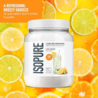 Isopure Clear Whey Isolate Citrus Lemonade Protein Powder 16 Servings + 1 Bottle of Clear Protein Water with Electrolytes, 15g Whey Protein Isolate, Zero Sugar, Mixed Berry, 20 fl oz Bottle