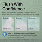 The Honest Company Flushable Wipes for Sensitive Skin, Hypoallergenic, Fragrance-Free, Gilded Wings Design, 126 Count
