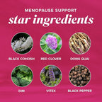 Menopause Vitamins Beadlets with Black Cohosh, Red Clover & More | Hot Flashes, Night Sweats & Mood Support | Menopause Supplements for Women with Dong Quai, Chaste Tree Berry & DIM | Non-GMO 30ct