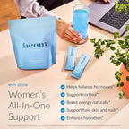 Beam Glow Hormone Balance Supplement for Women – Cortisol Supplement for Women, PMS Relief Supplement, Perimenopause & PCOS Support, Womens Vitamins, Thyroid Support with Ashwagandha & Selenium