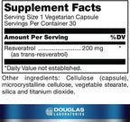 Douglas Laboratories Resveratrol | Antioxidant Support for Cardiovascular, Neurological, Metabolic and Mitochondrial Health | 30 Capsules