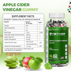 Apple Cider Vinegar Gummies – 350mg Apple Cider Vinegar per Gummy – with Vitamin B9 & B12 – Vegan Pectin Gummies – Individually Wrapped – 60 Gummies