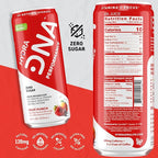 HYDRADNA- Clean Performance Drink, Zero Sugar | For Natural Fuel, Alertness, Boost, Stamina,120 mg Organic Caffeine, Natural Flavors, Zero Sucralose, Clean Ingredients (12 Pack) (12 Pack, Fruit Punch)