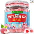 Vitamin K2 Gummies MK-7 200 mcg & MK-4 500 mcg for Women & Men Sugar Free, Perfect 2-IN-1 Full Spectrum Vitamin K2 Supplement for Bone, Promotes Calcium Absorption, Brain, Teeth, Immune, Pack of 2