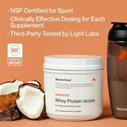 Momentous Essential Grass-Fed Whey Protein Powder - 20 g Whey Isolate Protein - NSF Certified for Sport - Gluten-Free - 12 Servings for Essential Everyday Use - Chocolate Coconut - Package May Vary