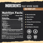 Animal 100% Whey Protein Powder Instant Iced Coffee – Real Coffee for Preworkout, Post Workout Whey Blend + 20g of Protein Shake, 120mg of Caffeine Meal Replacement with BCAA – Cold Brew Latte, 1 lb