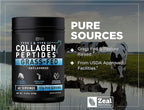 Zeal Naturals Hydrolyzed Collagen Peptides Powder, 10g Protein | Grass-Fed Collagen for Women & Men | Essential Amino Acids | Hair, Skin, Nails, Bone Health | 60 Servings, Unflavored, 23.53 oz.