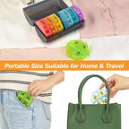 Weekly Pill Organizer 4 Times a Day, Large Pill Box 7 Day Daily Pill Case with 28 Extra Large Compartments Portable Travel Pill Container Big Medicine Organizer for Supplement Vitamin (Rainbow)