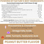 Glucosamine for Dogs Hip and Joint Supplement - 120 Soft Chews for Senior Dogs with Glucosamine, Chondroitin, MSM, and Omegas - For Mobility, Cartilage, and Joint Health - Peanut Butter Flavor