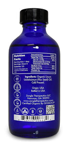 Organic, Flaxseed Oil, Liquid, Supplement, for Cooking, Hair – 100% Pure, Flaxseed Oil, by Zongle Therapeutics, 4 OZ
