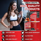 Glucosamine Chondroitin MSM Liquid Drops - 9in1 with Vitamin D3, Vitamin K2, Hyaluronic Acid, Quercetin, Boswellia, and Bromelain - Vegan, Non-GMO - 30ml 1 Fl Oz