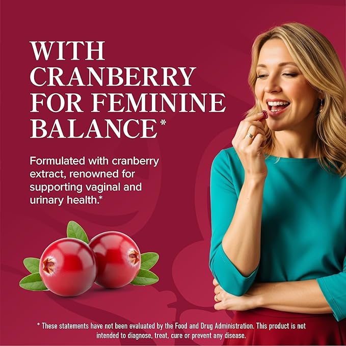 Probiotics for Women with Prebiotics + Cranberry | 5 Billion CFU | Berry-Flavor Gummies | Probiotics for Digestive Health, Vaginal Health & pH Balance | Supplements for Women | Vegan | 60 Ct