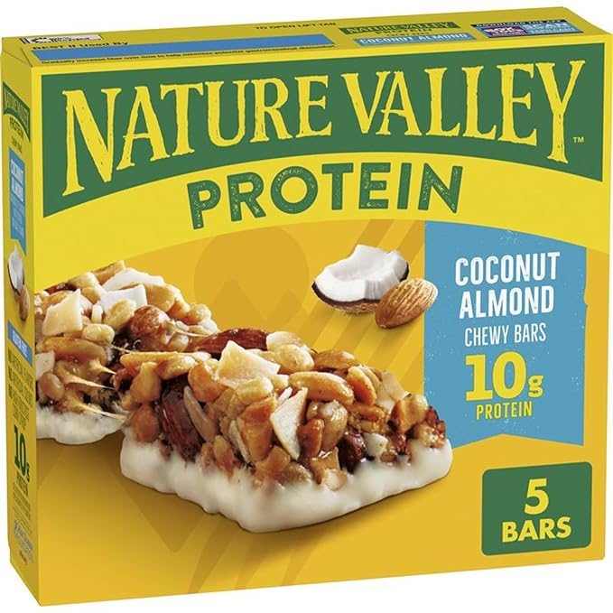 Nature Valley Protein Chewy Snack Bars, Coconut Almond, 5 Bars, 7.1 oz
