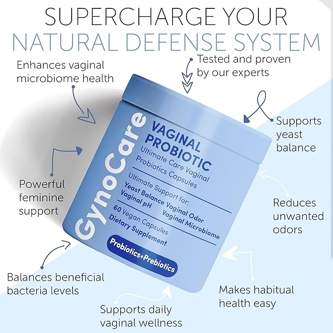 Vaginal Probiotics for Women pH Balance | Prebiotics & Probiotics for Women | Women's Welness for Vaginal Health | Odor Relief | 60 Capsules