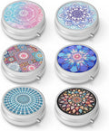 Pill Box 3 Compartment Small Pill Case,Portable for Pocket or Purse Pill Organizer Pill Container Holder to Hold Vitamins, Medication, Fish Oil and Supplements(6PCS)