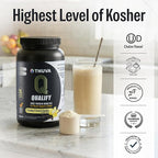 French Vanilla Protein Powder. 25g Protein Shake for Post Workout Recovery, Smoothie & Baking. Gluten & Sugar Free, Highly Kosher, Amino Acids (5.5g BCAA, 2.7g Leucine), 1.65lbs, 23 Servings