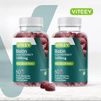 VITEEY Biotin Gummies for Hair Skin and Nails - Biotin for Hair Growth Gummies - 5000 mcg - Vegan, Gluten-Free, Non-GMO – 120 Count
