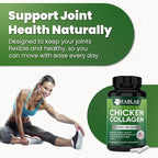 FabLab Chicken Sternum Cartilage Type II Collagen Capsules - Nutritional Supplement for Joints-1000mg per Serving - Non-GMO, Anti-Aging Dietary Product with Hydrolyzed Peptides- 100 Capsules