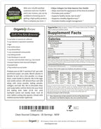 Organixx Clean Sourced Collagen Peptides Powder with Vitamin C, Types I, II, III, V, X Hydrolyzed Collagen, Hair, Nail, Skin, Bone & Joint Health, Aging Support, Gluten Free, Unflavored, 30 Servings