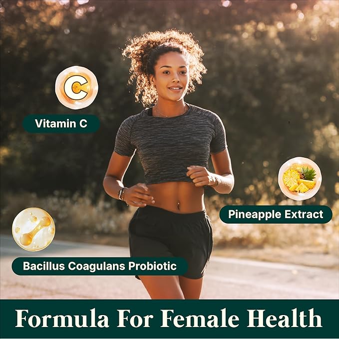 Premium Feminine Balance Gummies Women - Pineapple Gummies for Women pH Probiotic and Immune Support Vegan Gluten Free 60 Gummies 30 Servings