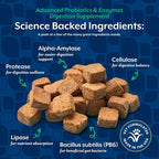 NaturVet Advanced Probiotics & Enzymes, PB6 Dog Soft Chews to Help Sensitive Stomachs and Digestive Issues, Hickory Smoked Bacon Flavored Pet Supplement for Dogs Over 6 Weeks, 240 Count Jar