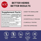 Ease the Flow - PMS Support, Menstrual Relief, PMDD Supplements, Period Relief Products, Eases Bloating & Mood Swings, Vitamins B6 & B8, 60 Easy-to-Swallow Capsules