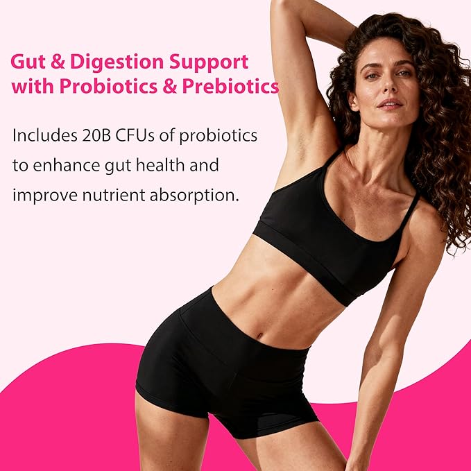 Collagen Powder for Women, Collagen Peptides Powder with Probiotics, Prebiotic Collagen Protein for Skin, Hair, Bone & Joint | 16-in-1 Sugar-Free Formula, Unflavored