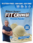 Fit Crunch Tri-Blend Whey Protein, Keto Friendly, Low Calories, High Protein, Gluten Free, Soy Free (18 Servings, Vanilla Milkshake)