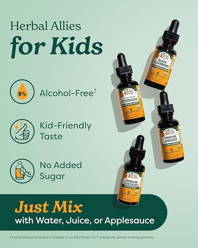 Herb Pharm Kids Certified- Alcohol-Free Sinus Samurai Liquid Herbal Formula, Organic, 1 Fl Oz