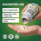Clean Nutra Oregano Oil with Black Seed Oil Garlic Olive Leaf Extract - Oil of Oregano Capsules Immune Support Carvacrol & Thymoquinone Supplement for Women and Men + Elderberry Vitamin D3 & Zinc