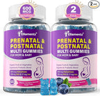 Prenatal Vitamins for Women with Methylfolate, Vegan Omega-3 DHA, Organic Food Blend, Probiotics, Iron, Vitamin D3 B6 B12, Choline, Sugar Free Multivitamin for Women During & Post Pregnancy, 120 Cts