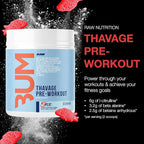 RAW Pre Workout Powder, Thavage (5 Peat, Red Gummy) - Chris Bumstead Sports Nutrition Supplement for Men & Women - Cbum Pre Workout for Working Out, Hydration, Mental Focus & Energy - 40 Servings