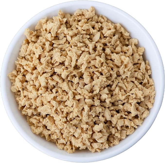 PURIS Pantry Textured Pea Protein, Unflavored Meatless Vegetable Crumbles, Soy Free, Gluten Free, 21g of Protein per Serving, Plant-Based Vegan Meat Substitute, Equivalent to 60 Pounds Ground Beef | 20 lbs Bag in Box
